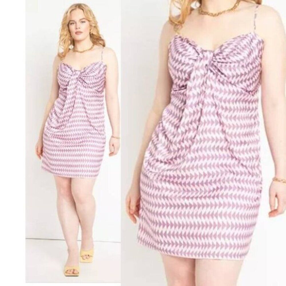 Eloquii Women's ‎ Plus Size Draped Mini Slip Dress
